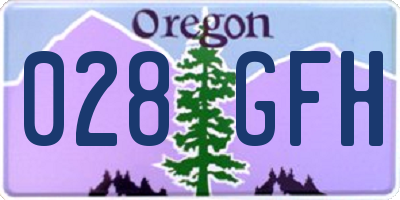 OR license plate 028GFH