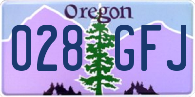 OR license plate 028GFJ