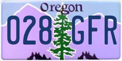 OR license plate 028GFR
