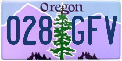 OR license plate 028GFV