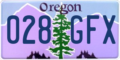 OR license plate 028GFX