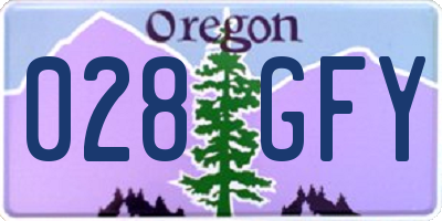 OR license plate 028GFY