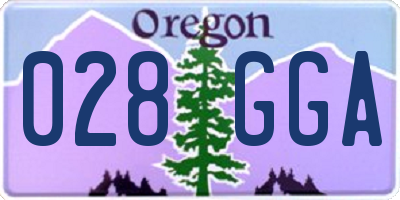 OR license plate 028GGA