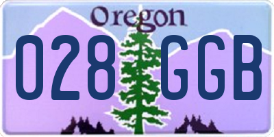 OR license plate 028GGB