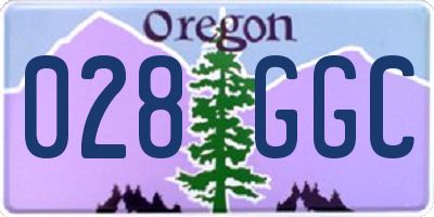 OR license plate 028GGC