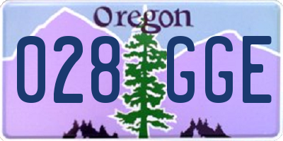 OR license plate 028GGE