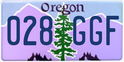 OR license plate 028GGF