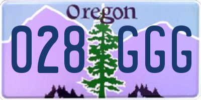 OR license plate 028GGG