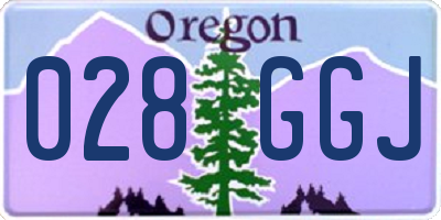 OR license plate 028GGJ