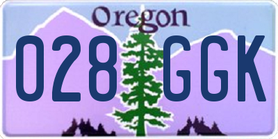 OR license plate 028GGK
