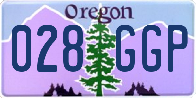OR license plate 028GGP