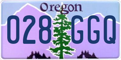 OR license plate 028GGQ