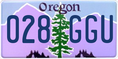 OR license plate 028GGU
