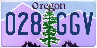 OR license plate 028GGV