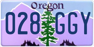 OR license plate 028GGY