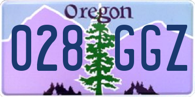 OR license plate 028GGZ
