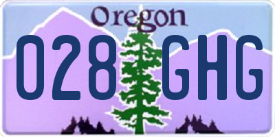 OR license plate 028GHG