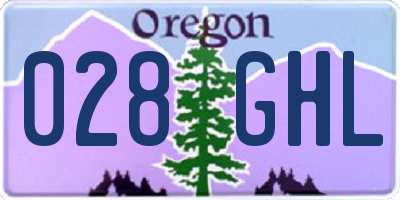 OR license plate 028GHL