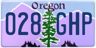 OR license plate 028GHP
