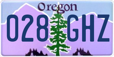 OR license plate 028GHZ