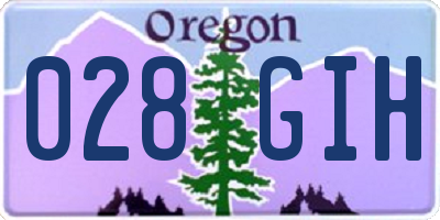 OR license plate 028GIH