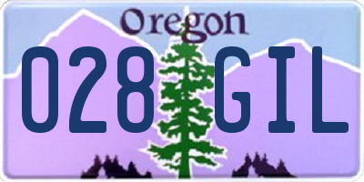 OR license plate 028GIL