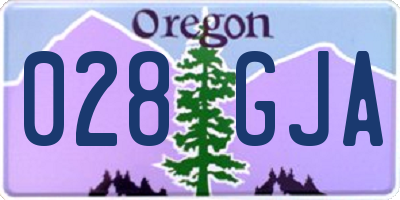 OR license plate 028GJA