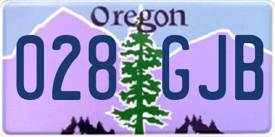 OR license plate 028GJB