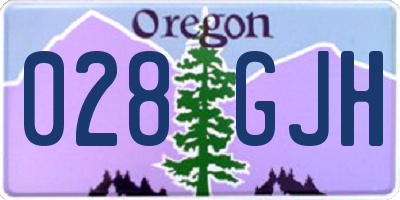 OR license plate 028GJH