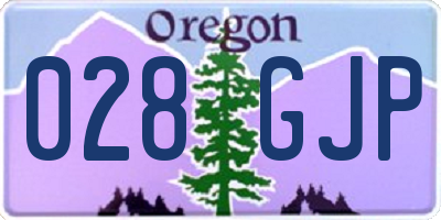OR license plate 028GJP