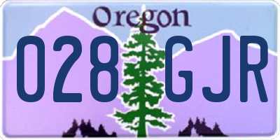 OR license plate 028GJR