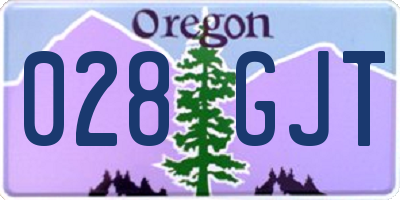 OR license plate 028GJT