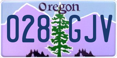 OR license plate 028GJV