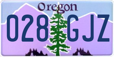 OR license plate 028GJZ