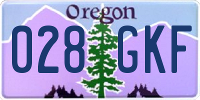 OR license plate 028GKF