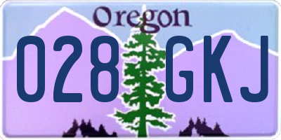 OR license plate 028GKJ