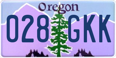 OR license plate 028GKK