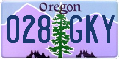 OR license plate 028GKY
