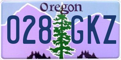 OR license plate 028GKZ