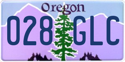 OR license plate 028GLC
