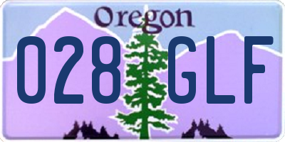 OR license plate 028GLF