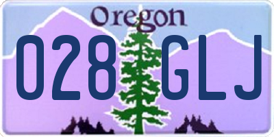 OR license plate 028GLJ