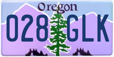 OR license plate 028GLK
