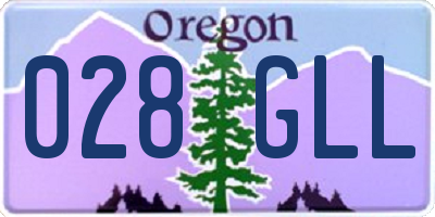OR license plate 028GLL