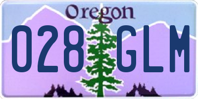 OR license plate 028GLM