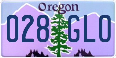 OR license plate 028GLO