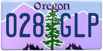 OR license plate 028GLP