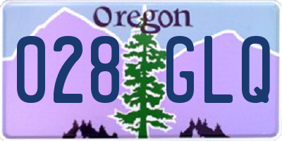 OR license plate 028GLQ
