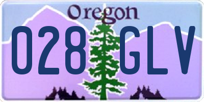 OR license plate 028GLV