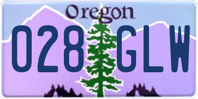 OR license plate 028GLW